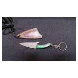 Miniature Fixed-Blade Knife With Sheath & Keychain