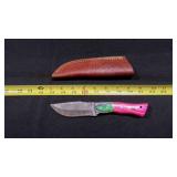 Drop Point Knife With Sheath