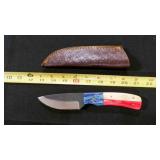 Drop Point Knife With Sheath