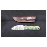 Drop Point Knife With Sheath