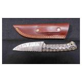Drop Point Knife With Sheath