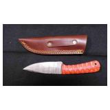 Drop Point Knife With Sheath