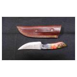 Trailing Point Knife With Sheath
