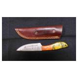 Drop Point Knife With Sheath