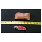 Folding Pocket Knife With Sheath