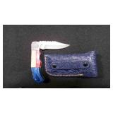 Folding Pocket Knife With Sheath