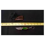 Miniature Skinner Knife With Sheath & Keychain