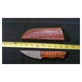 Straight Back Knife With Sheath