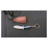 Miniature Kurki Knife With Sheath & Keychain.