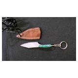 Miniature Modified Knife With Sheath & Keychain