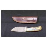 Drop Point Knife With Sheath