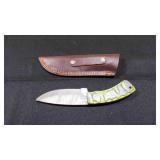 Drop Point Knife With Sheath