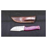 Drop Point Knife With Sheath