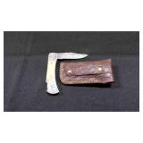 Folding Pocket Knife With Sheath
