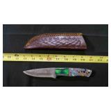 Drop Point Knife With Sheath