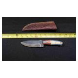 Drop Point Knife With Sheath