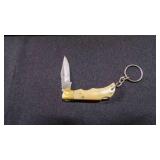Miniature Folding Pocket Knife With Keychain