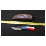 Drop Point Knife With Sheath