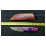 Drop Point Knife With Sheath