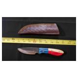 Drop Point Knife With Sheath