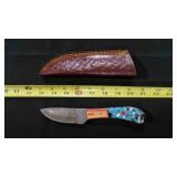 Spear Point Knife With Sheath