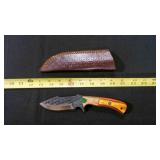 Drop Point Knife With Sheath