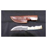 Straight Back Knife With Sheath