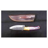Spear Point Knife With Sheath