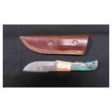 Drop Point Knife With Sheath