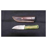 Drop Point Knife With Sheath