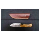 Drop Point Knife With Sheath