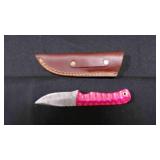 Drop Point Knife With Sheath