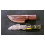 Straight Back Knife With Sheath
