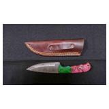 Drop Point Knife With Sheath