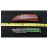 Drop Point Knife With Sheath