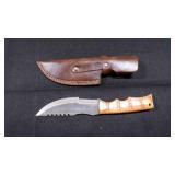 Straight Back Knife With Sheath