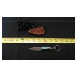Miniature Modified Knife With Sheath & Keychain