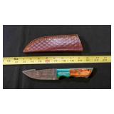 Drop Point Knife With Sheath