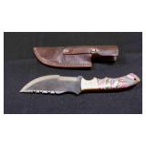 Straight Back Knife With Sheath