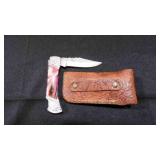 Folding Pocket Knife With Sheath