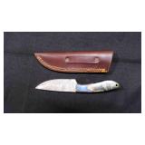 Drop Point Knife With Sheath