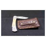 Folding Pocket Knife With Sheath