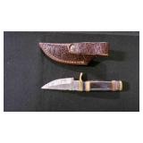 Straight Back Knife With Sheath
