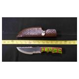 Straight Back Knife With Sheath