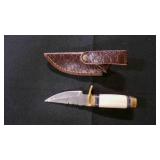 Straight Back Knife With Sheath