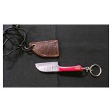 Miniature Modified Knife With Sheath & Keychain