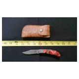 Folding Pocket Knife With Sheath