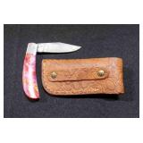 Folding Pocket Knife With Sheath