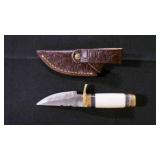 Straight Back Knife With Sheath