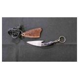 Miniature Fixed-Blade Knife With Sheath & Keychain